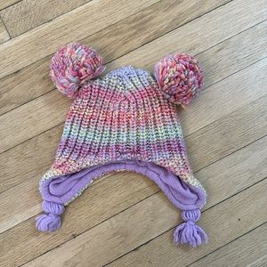 The children’s place Pom Pom Winter Hat with Ear Flaps for Babies 6-12 mth